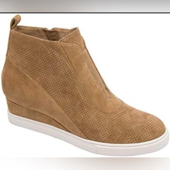 Linea Paolo Shoes - Linea Paolo Tan Suede sneaker bootie Size 9
